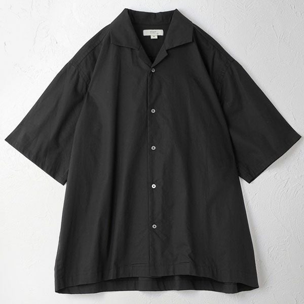 オーガニックコットン メンズ オープンカラーシャツ（半袖）