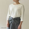 オーガニックコットン ボートネックトップ