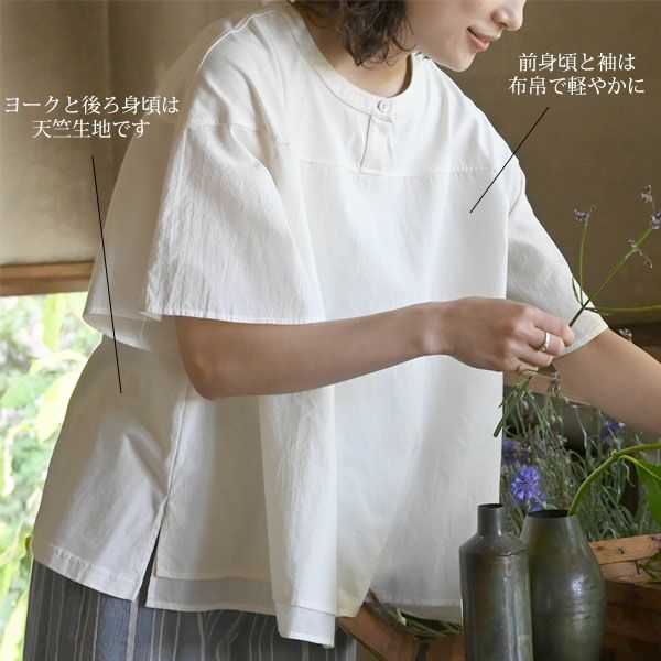 オーガニックコットン サークルヨークトップ