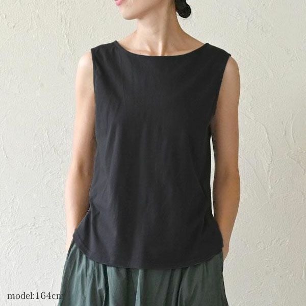 オーガニックコットン ノースリーブトップ