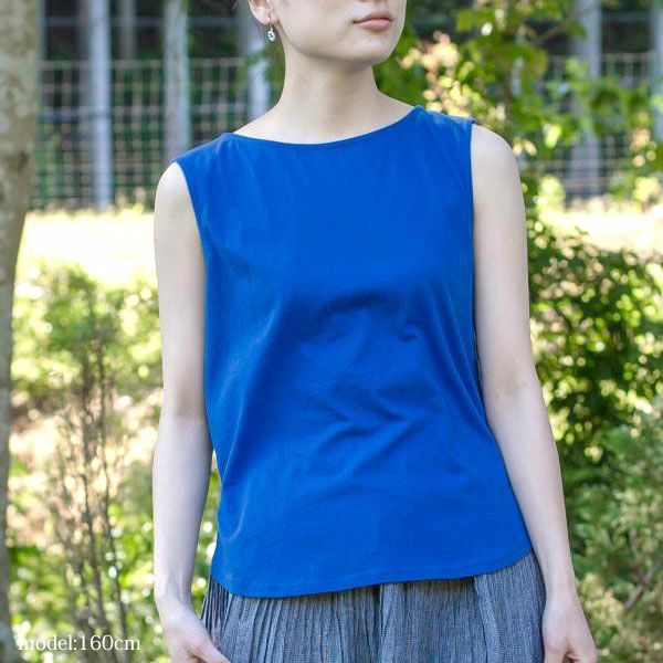 オーガニックコットン ノースリーブトップ