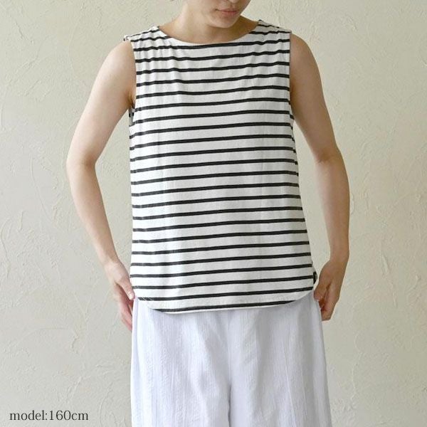 オーガニックコットン ノースリーブトップ