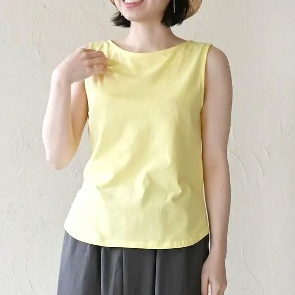 オーガニックコットン ノースリーブトップ