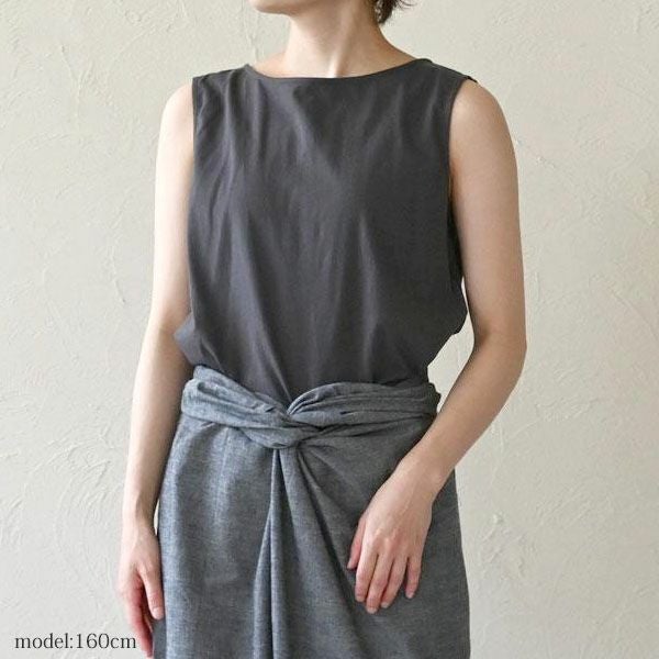 オーガニックコットン ノースリーブトップ