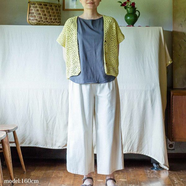 オーガニックコットン ノースリーブトップ