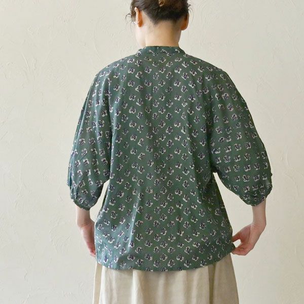 オーガニックコットン ホーリーフラワーバルーンシャツ