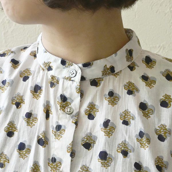 オーガニックコットン ホーリーフラワーバルーンシャツ