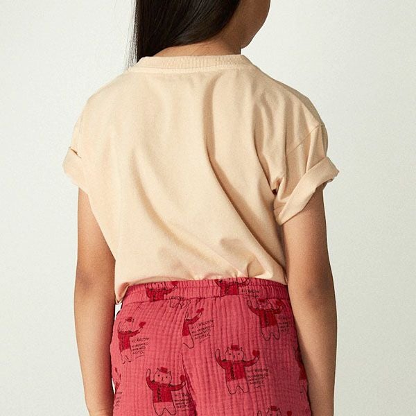 オーガニックコットン キッズ Tシャツ Red cat