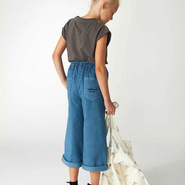 オーガニックコットン キッズ ノースリーブTシャツ Weekend logo