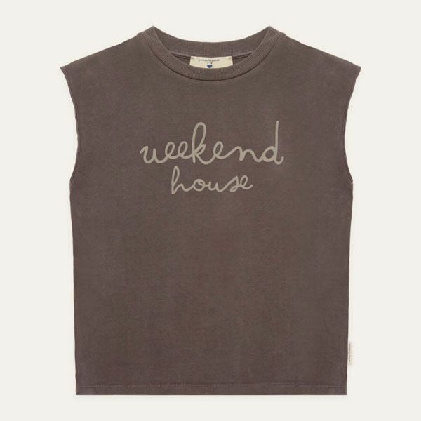 オーガニックコットン キッズ ノースリーブTシャツ Weekend logo