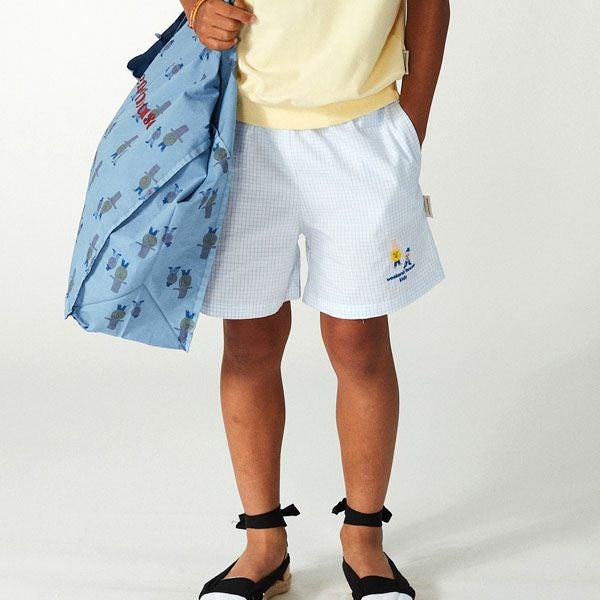 オーガニックコットン キッズ バミューダパンツ Checks