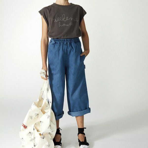 オーガニックコットン キッズ ストレートパンツ