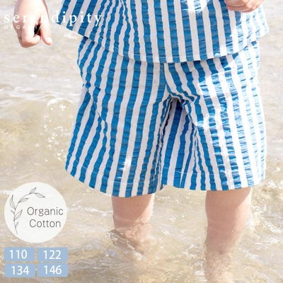 オーガニックコットン キッズ ハーフパンツ（シアサッカー）