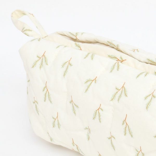 オーガニックコットン キルトポーチ