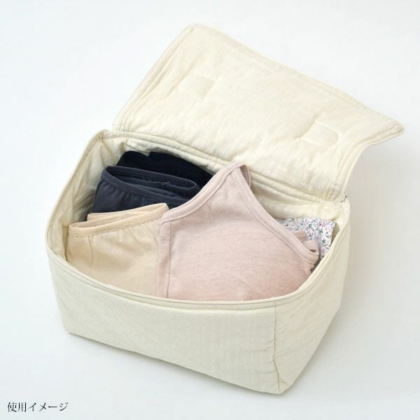 オーガニックコットン バニティポーチ