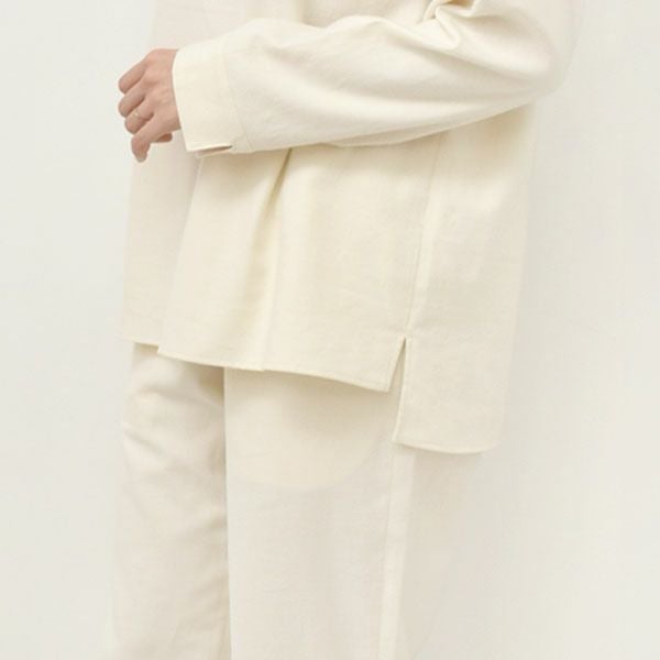 オーガニックコットン 首元2way フランネルパジャマ