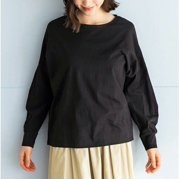 オーガニックコットン 天竺 バルーンスリーブトップ