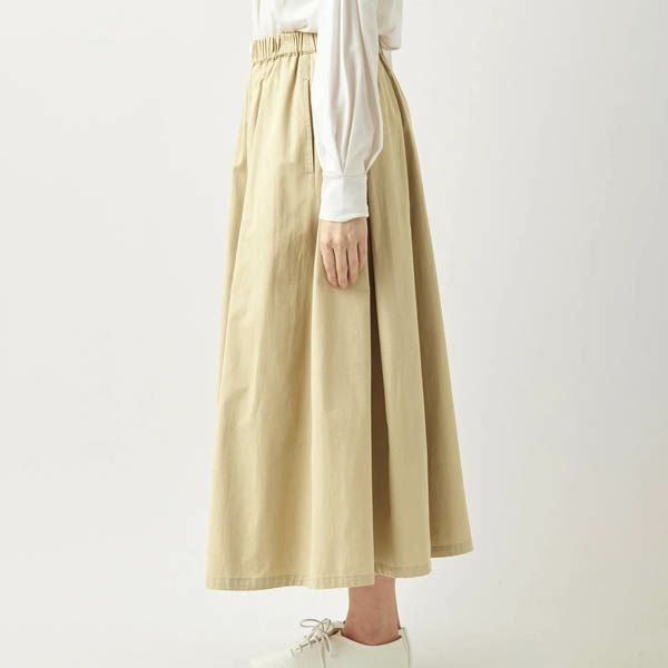オーガニックコットン ツイル タックスカート