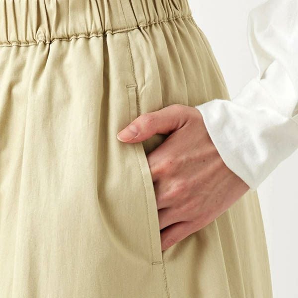 オーガニックコットン ツイル タックスカート