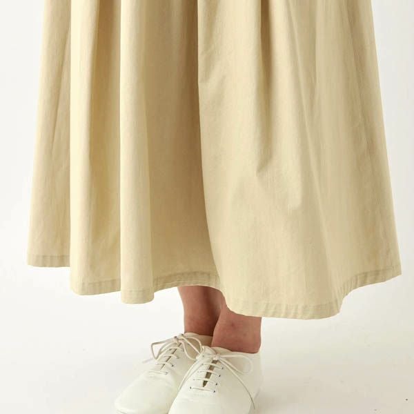オーガニックコットン ツイル タックスカート