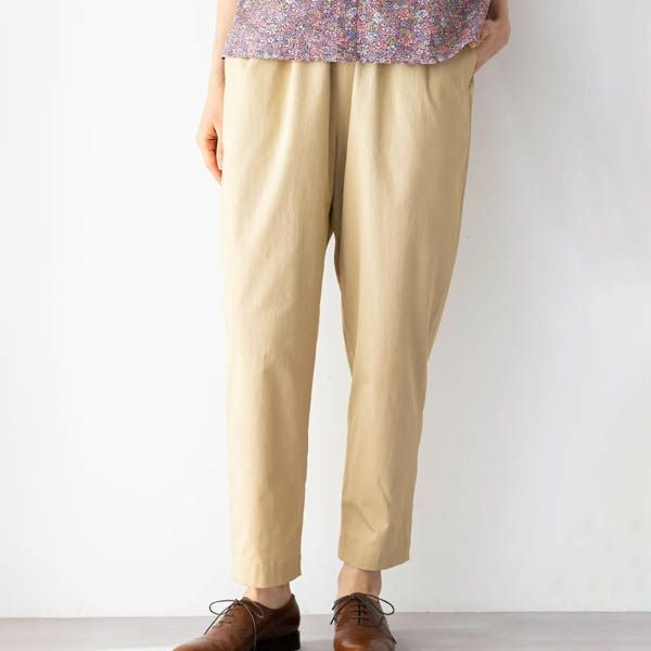 オーガニックコットン ツイル テーパードパンツ