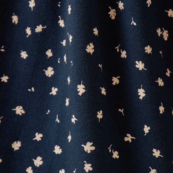 オーガニックコットン ストレッチリーフ柄プリントオールインワン