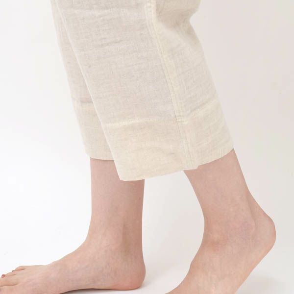 オーガニックコットン＆リネン ダブルガーゼ スラウチパンツ