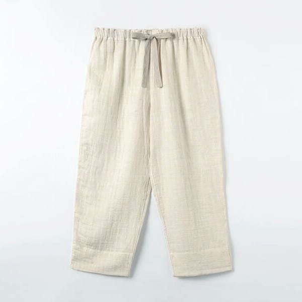 オーガニックコットン＆リネン ダブルガーゼ スラウチパンツ