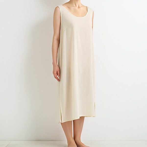 オーガニックコットン ちりめんアンダードレス