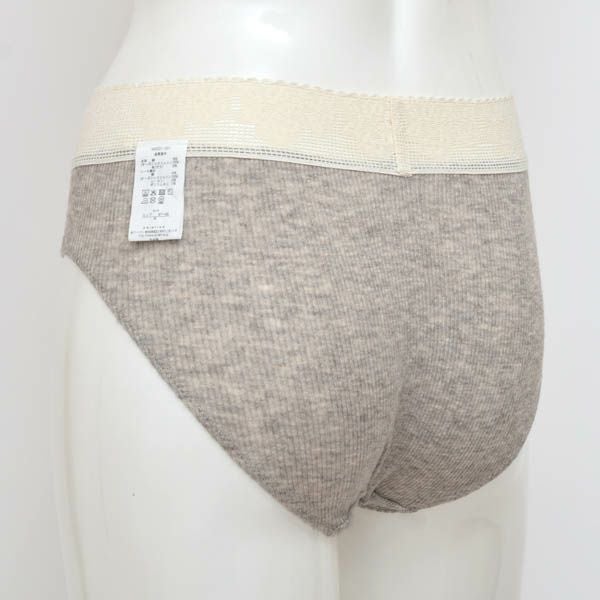 オーガニックコットン＆ヤク レース付きテレコショーツ