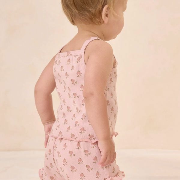 オーガニックコットン ベビータンクトップ&フリルショーティ