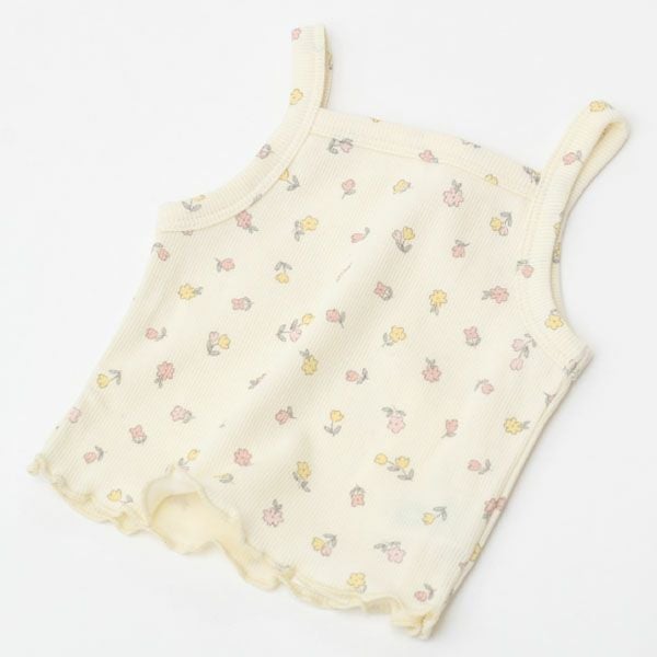 オーガニックコットン ベビータンクトップ&フリルショーティ