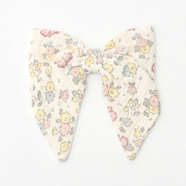 オーガニックコットン リボン ヘアクリップ