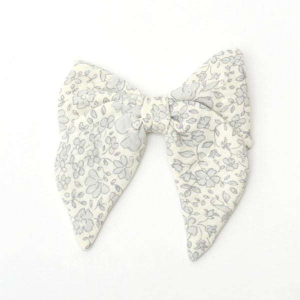 オーガニックコットン リボン ヘアクリップ