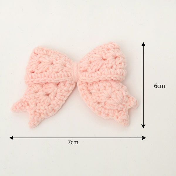 オーガニックコットン クロシェットリボン ヘアクリップ