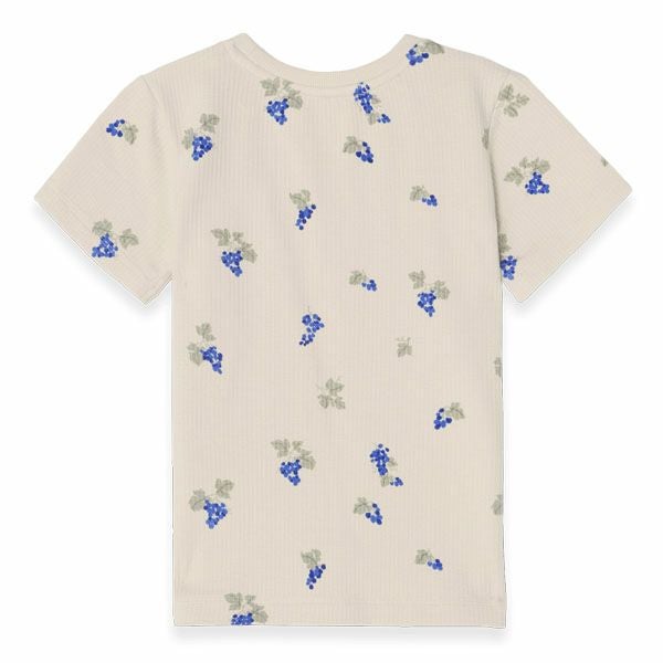 オーガニックコットン キッズ シアサッカー半袖TシャツGrapes