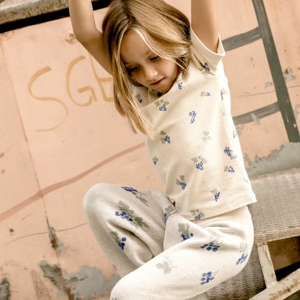 オーガニックコットン キッズ シアサッカーレギンス Grapes