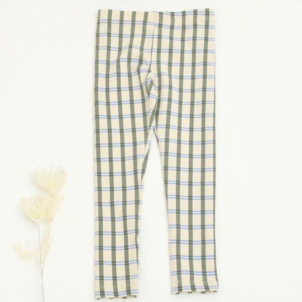 オーガニックコットン キッズ シアサッカーレギンス LisboaStripe