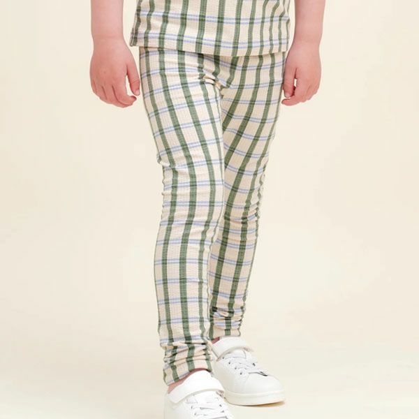 オーガニックコットン キッズ シアサッカーレギンス LisboaStripe