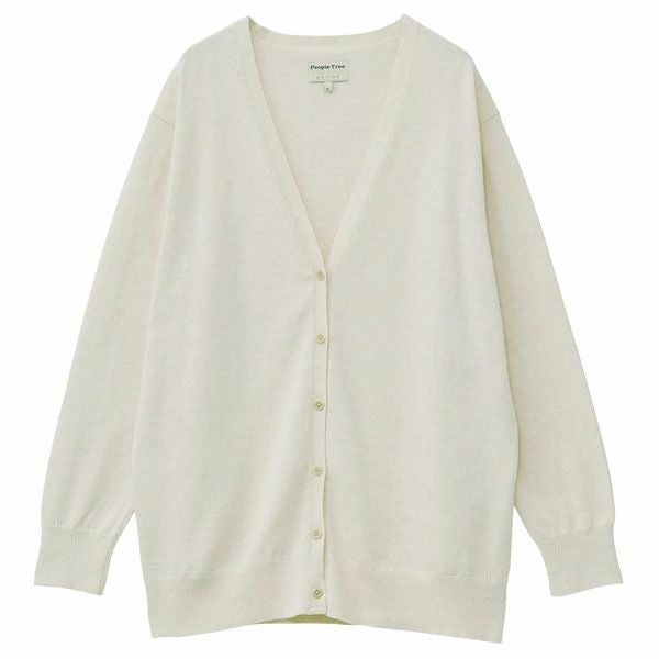オーガニックコットン ニットVネックカーディガン