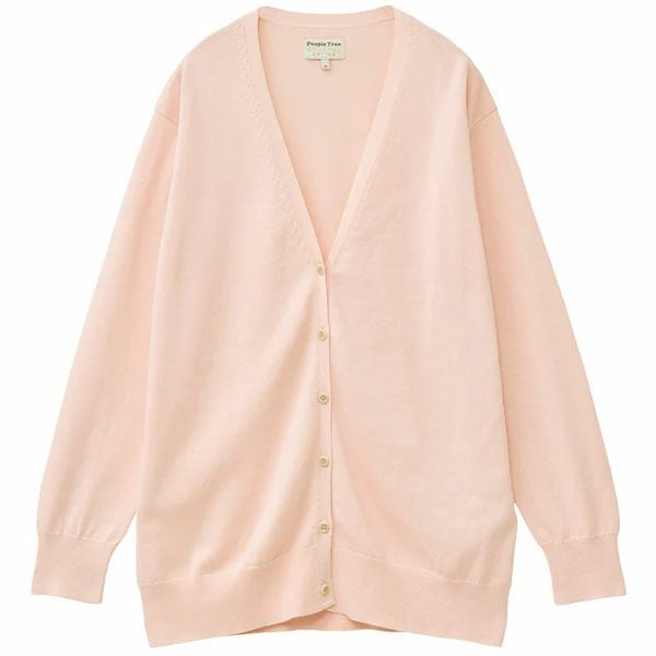 オーガニックコットン ニットVネックカーディガン
