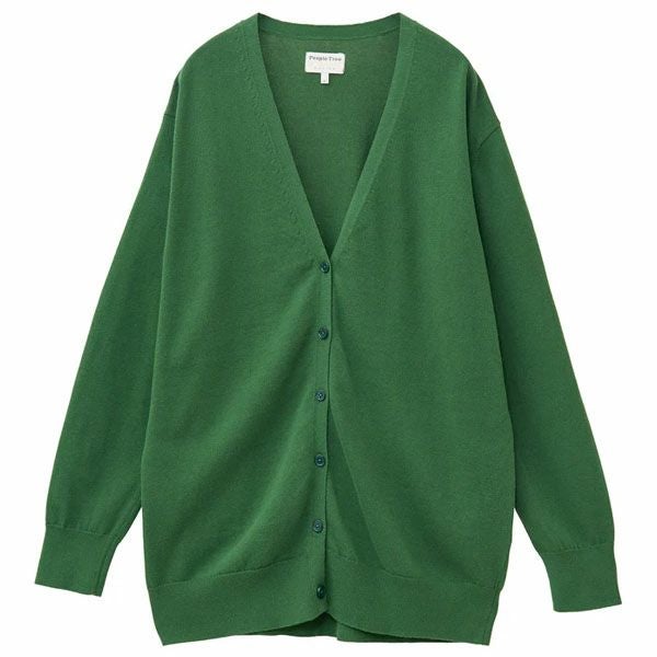 オーガニックコットン ニットVネックカーディガン