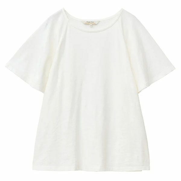 オーガニックコットン スラブフレアスリーブトップ