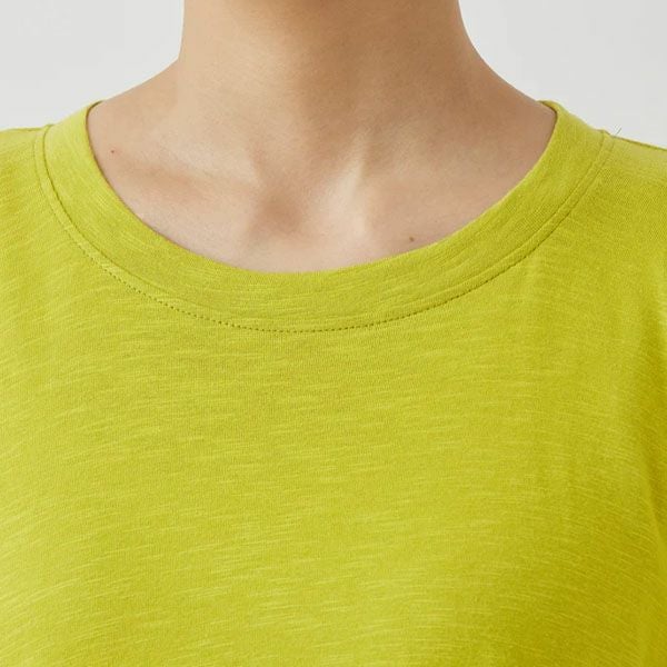 オーガニックコットン スラブフレアスリーブワンピース