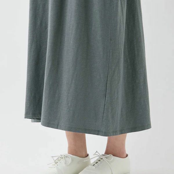 オーガニックコットン スラブフレアスリーブワンピース