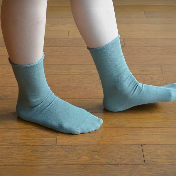 オーガニックコットン くるくる薄手ソックス