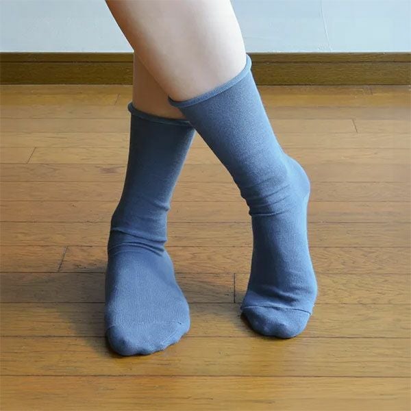 オーガニックコットン くるくる薄手ソックス