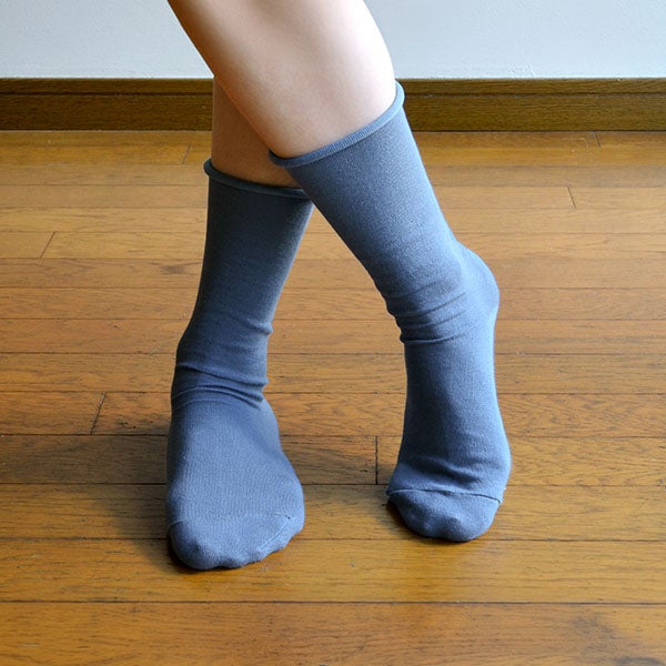 オーガニックコットン くるくる薄手ソックス