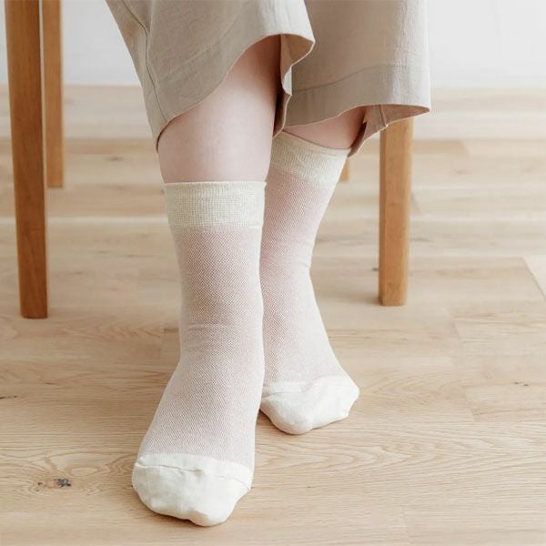オーガニックコットン メッシュソックス