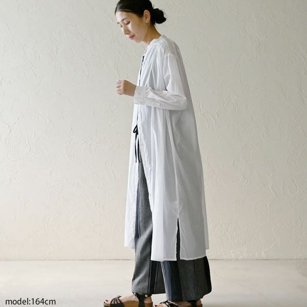 オーガニックコットン ピンタックヨークワンピース